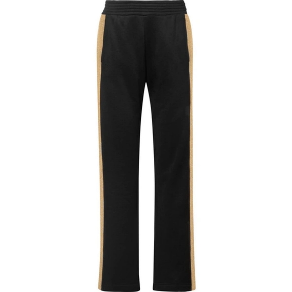 ALL ACCESS Tune Up Metallic Striped Stretch Jersey Track Pants-size large. GUC - Picture 11 of 14